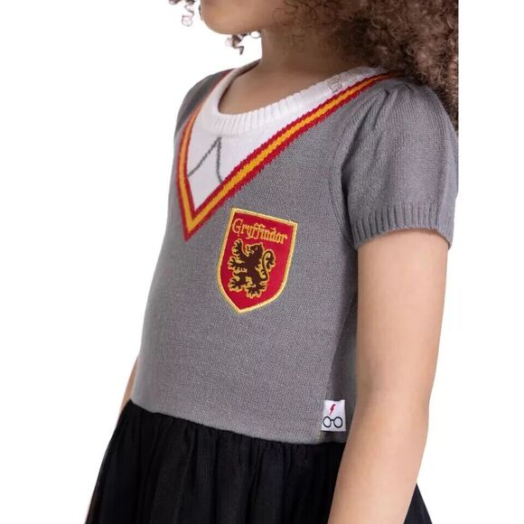 Harry Potter Toddler Girl Cosplay Sweater Dress  Size 3T  NWT  Gray / Black - Picture 6 of 9